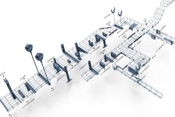 网格桥架机房示例图